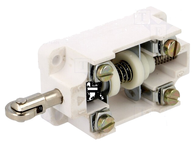 Eindschakelaar; pin met overdwarse roller; NO + NC; 16A; IP00 Eindschakelaar; pin met overdwarse roller; NO + NC; 16A; IP00
